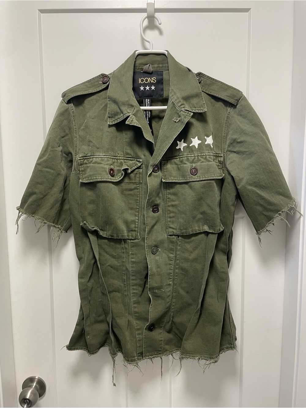 ICONS Objects of Devotion Los Angeles Distressed Military Field Jacket Olive